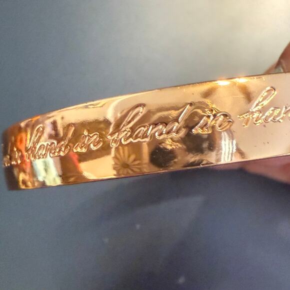 Kate Spade Rose Gold "Hand in Hand" Bangle - Picture 8 of 11